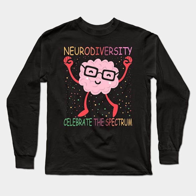 Neurodiversity Brain Autism Awareness ASD ADHD Men Women Kid Long Sleeve T-Shirt by KRMOSH